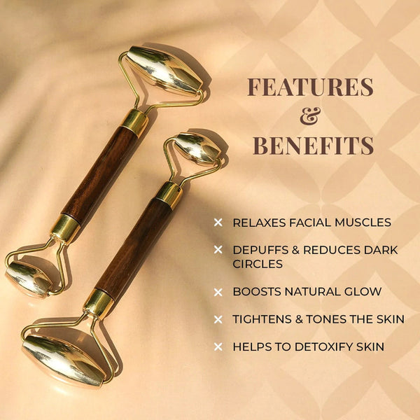 Kansa Face Massage roller - reduce Face puffiness