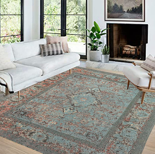 Handcrafted Pure Cotton Printed Floor Rug