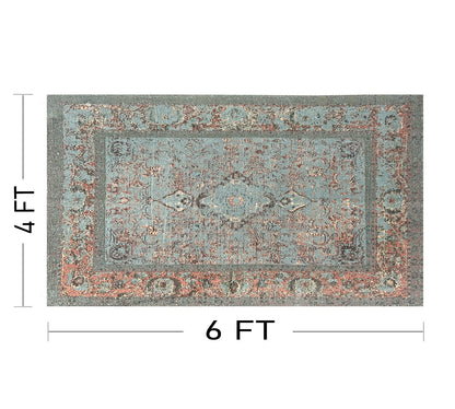 Handcrafted Pure Cotton Printed Floor Rug