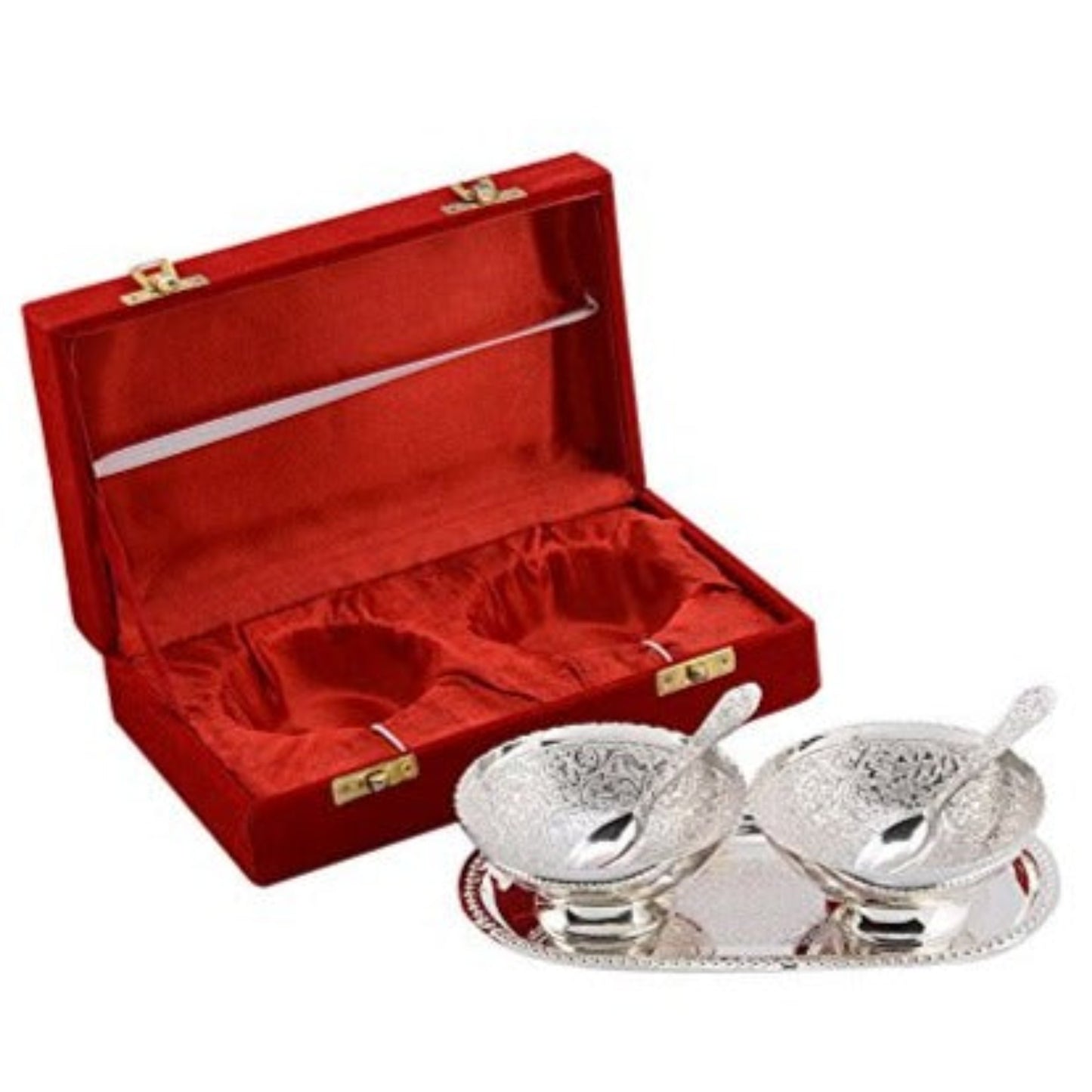 Silver Plated Uniq Bowl Gift Set