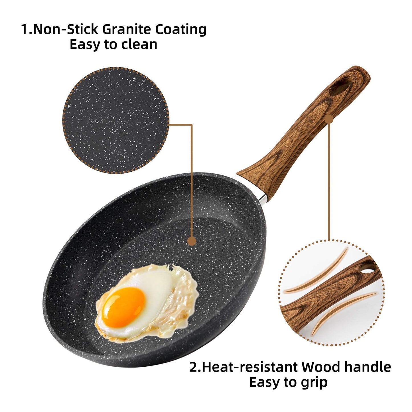 Egg Frying Pan Non Stick 20cm/ 8 inch