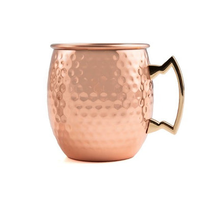 Pure hammered copper mule mug
