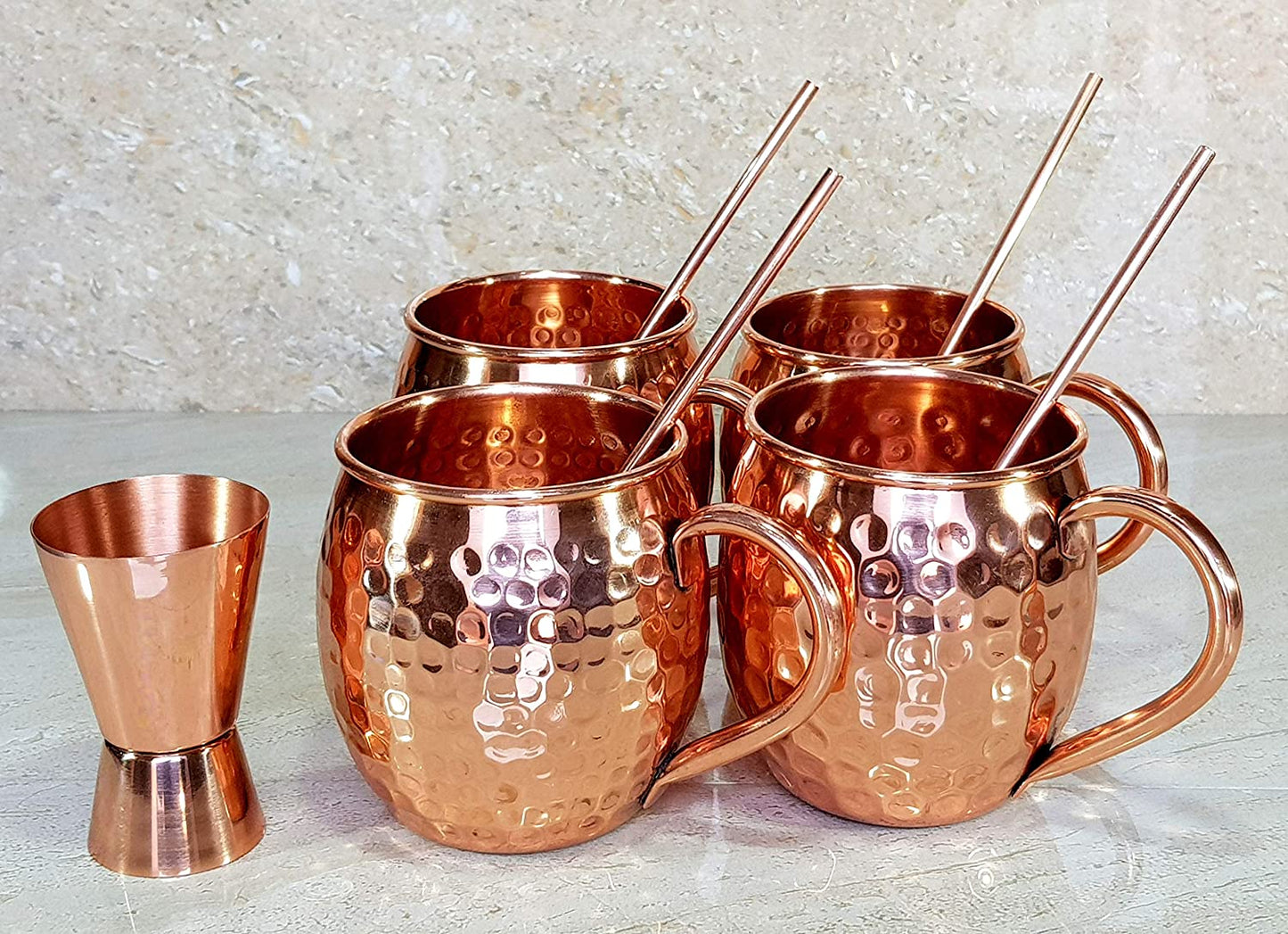 Hammered Pure Copper American Mule Mugs