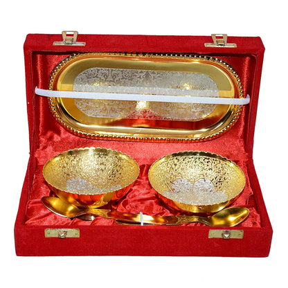 Gold and Silver Plated Bowl Gift Set